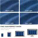 CUCRAF Linen 100% Blackout Curtains 90 Inch Length 2 Panels Set, Back Tab and Rod Pocket Curtain for Living Room Bedroom, Room Darkening Window Drapes Thermal Insulated, (52x90 inch, Navy Blue)