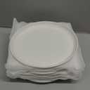 Sweese Dessert Plates, 7.8 Inch Porcelain Round Salad Plates Set of 6, Small Appetizer, Small Dish Set, Microwave & Dishwasher Safe, Scratch Resistant Slates set, White