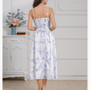 Women’s Corset Dress Sexy Thigh Spaghetti Strap Bustier Cocktail Dress Low Cut Boho Formal Dresses with Pockets
XL