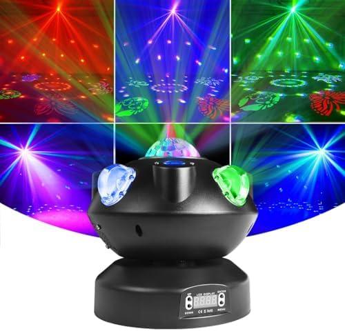 Dreamland LED RGBW Disco Light Party Light, Rotation Moving Head DJ Lights with DMX Sound Auto, Party Lights Indoor for Party Stage Lighting DJ Disco Club Christmas