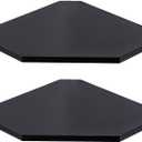 Fun Memories Corner Shelf Wall Mount, Floating Corner Shelves, Set of 2 Corner Wall Shelf Organizer, Rustic Wood Wall Storage Display Shelves for Living Room Bedroom Bathroom Kitchen, Classic Black (10.5"W x 10.5"D)