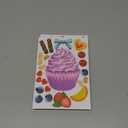 Karenhi 48 Sheets Scented Cupcake Stickers Scratch and Sniff Make a Cupcake Sheet Smelly Make Your Own Mix and Match Dessert Stickers for Kids DIY Baking Birthday Party Favors Craft Reward Supplies