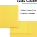 Hiasan Waterproof Tablecloth Rectangle - Washable Fabric Table Cloth for Dining Room Kitchen Birthday Party and Outdoor Use, Yellow, 54 x 80 Inch