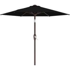AreShark 7.5FT Patio Umbrella Table Market Umbrella w/Tilt and Crank, Heavy-Duty Outdoor Umbrellas for Pool, Deck, Garden and Backyard, Black