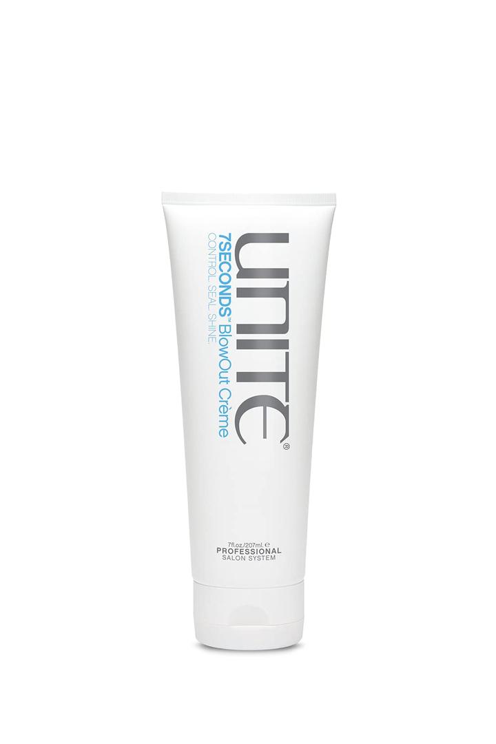 UNITE Hair - 7SECONDS BlowOut Crème - Lightweight Styling Creme for All Hair Types - Controls Frizz, Adds Shine, Extends Blowouts, UV & Thermal Protection, Paraben-Free, 7 Fl Oz