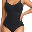 Gotoly Shapewear for Women Tummy Control Shapewear Bodysuit Seamless Faja Body Shaper Waist Trainer Body Suit Butt Lifter, Size L, Black