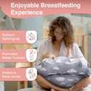 Nursing Pillow – Breastfeeding Pillows with Security Fence for Enhanced Support & Comfort – Removable Cotton Cover, Adjustable Waist Strap, Newborn Essentials Must Haves Baby Registry Search