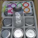 32 oz Wide Mouth Mason Jars with Airtight Lids and Bands, 12-Pack with Extra 4 Lids, Tags & Twine, Quart Glass Canning Jars for Overnight Oats, Pickling, Food Storage, DIY Crafts, Wedding Favors