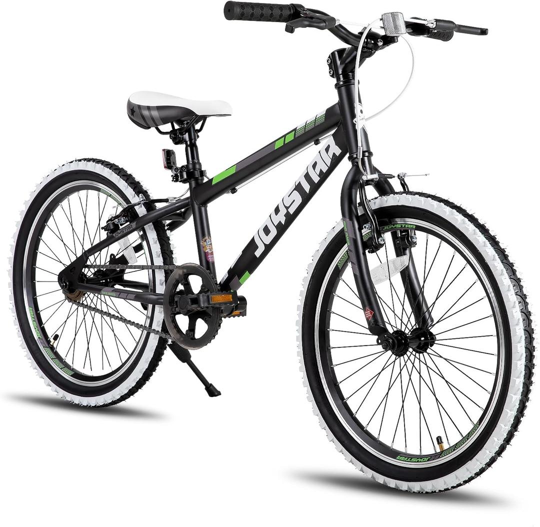 JOYSTAR Lubbock 20 24 Inch Kids Bike for Boys & Girls Ages 7-12 Years Hardtail Mountain Bike for Kids with 1-Speed/7-Speed Drivetrain, White Wall Knobby Tires, Kids' Bicycle, 20 Inch Wheels
