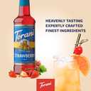 Torani Sugar Free Strawberry Flavored Drink Syrup, 25.4 fl oz (Pack of 4) (EXP 07/09/28)