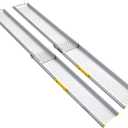 Ruedamann 8FT Portable Wheelchair Ramp, 600 lbs Per Pair Capacity, Adjustable Aluminum Ramps for Wheelchairs, 8" Width Wheelchair Ramps for Home Steps, Doorways, Curbs