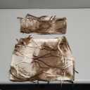 Women's 2 Piece Outfits Y2k Tie Dye Ruched Crop Tube Tops and Skirt Set Brown S