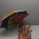 Bohemian Handmade Design Cotton Multi Color Cotton Fashion Multi Colored Umbrella Embroidery Boho Umbrellas Parasol (5 Pcs Lot)