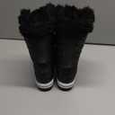 POLAR Womens Snow Boot Nylon Tall Winter Fur Lined Snow Warm Waterproof Rain Boot (6, Black)