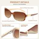 2 x JM 2 Pack Classic Bifocal Reading Glasses Square Stylish Gradient Sunglasses Readers for Women +2.25