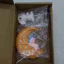 DRWATE Baby Cake Toppers - Blue Boy Moon Star Rabbit Figurines for Baby Shower, Gender Reveal, Birthday Parties