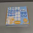 Dishwasher Cleaner Tablets Deodorizer-48 Pack Deep Cleaning Dish Washer Descaler Freshener-Grime Limescale Heavy Duty Grease Odor Smell Remover-for All Dishwashers Lemon Foaming 2 Year Supply