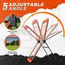 Lacrosse Rebounder net for Backyard, 4x7FT Adjustable Net with 5 Angles & Target Stripe,Durable Multi-Sport Practice Tool for Soccer Baseball Volleyball Training Equipment