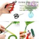 Floral Arrangement Kit,17 Pieces Flower Tools Include Floral Wire Cutter Scissor Floral Tape 22 Gauge Paddle Wire 26 Gauge Stem Wire Pearl Corsage Pin Bouquet Wrap Florist (shears)