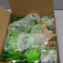 Gandeer 20 Pcs 50 ml Lucky Hanging Clover Bottles Mini Clover Shaped Beverage Bottles Paired with DIY Shamrocks Ornament for Party Favors, Drink Containers, Gift Supplies (Green)