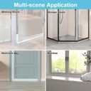 2 x Silicone Door Draft Stopper - T-Shaped Weather Stripping for Doors & Windows, Draft Gap Seal (Clear, 1.37in x 16.5ft)