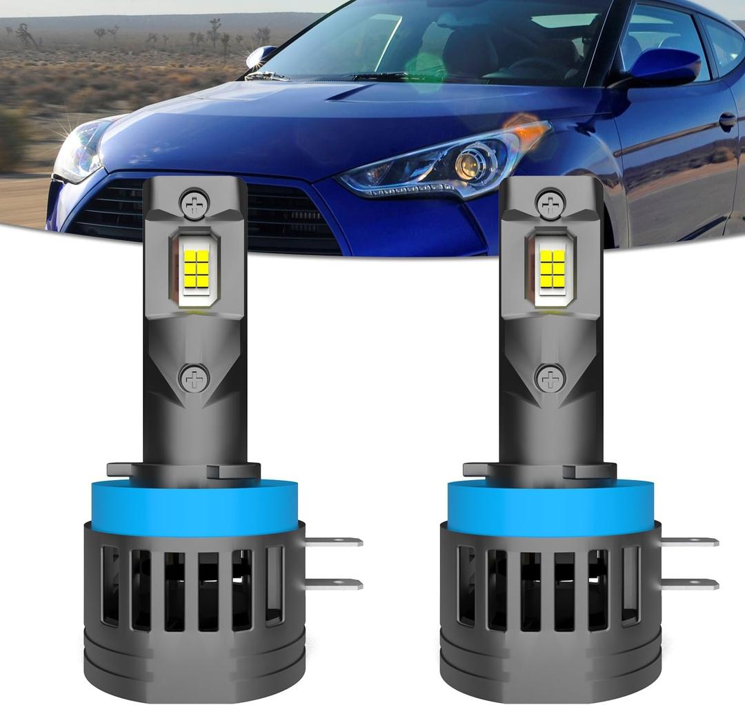 H11B Light Bulb Fit For Hyundai Santa Fe,Elantra,Sonata,Veloster,Turbo,Entourage,Genesis Coupe,Azera,H11B Low Beam,High Performance lights Combo,2 Pack