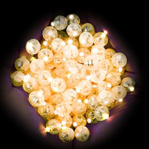 100pcs/lot 100 X Warm White Round Led Ball Lamp Balloon Light Long Standby Time for Paper Lantern Balloon Light Party Wedding Decoration