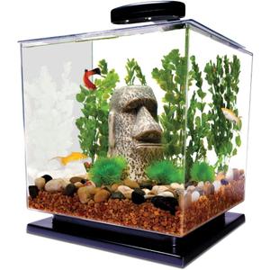 Tetra 3 Gallon Fish Tank, Aquarium Starter Kit with Pedestal Base, LED Light and Filter, For small tropical fish, guppies, goldfish, or betta