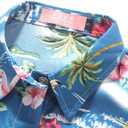 SSLR Big Girls Hawaiian Shirt Beach Tropical Summer Casual Short Sleeve Button Down Shirt, S