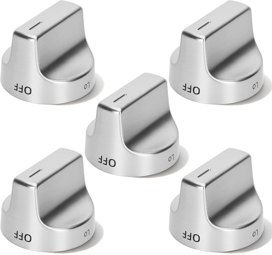 Metal W11620567 W11510456 Stove Knob Replacement Compatible with Whirlpool WFG525S0JS5, WFG525S0JZ5, WFG55050LZ5,WFG550S0LZ4, Range Oven Knob Replace PD00061875 4845290 AP6333411 PS12578779