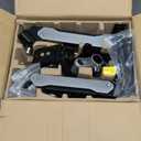 HUANUO Gaming Triple Monitor Stand, Full Motion Articulating Triple Monitor Mount Fit 17 to 32 inch Flat/Curved LCD Computer Screens with Clamp, Grommet Kit, Silver