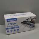 IRONDAY 1700W Steam Iron for Clothes Rapid Heating, Stick Ceramic Soleplate, 3-Way Auto-Off, Burst of Steam, 14.07oz Water Tank Ironing Clothes for Home