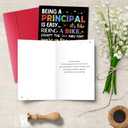 4 x Funny Principal Appreciation Card Gift, Thank You Gift for School Principal, Humorous Leadership Greeting for Principals Day, End of Year Appreciation Card from Staff Students Families