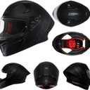 CYRIL Full Face Motorcycle Helmets for Adults Men & Women with Tinted and Clear Visor Meet DOT Approved