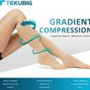 3 Pairs Medical Women Men Compression Socks Knee High 20-30 mmhg Graduated Stocking Support Hose Cute for Running Travel (NUDE)