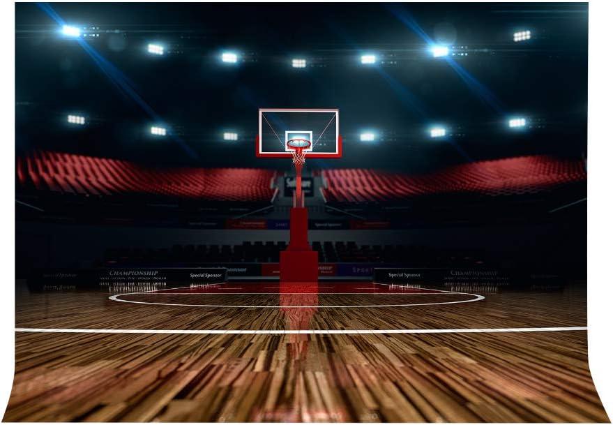 High - end Basketball Court Background Indoor Photography Backdrop Sports Club Studio Photo Backdrop Props 7X5ft Room Mural Backdrop PB579