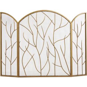 Deco 79 Metal Tree Arched 3 Panel Fireplace Screen with Branch Inspired Design, 25" x 12" x 31", Gold Deco 79 Metal Tree Arched 3 Panel Fireplace Screen with Branch Inspired Design, 25" x 12" x 31", Gold
