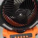 40000mAh Battery Powered Camping Fan, 136Hrs Cooling, Rechargeable Fan High Velocity, Auto 45/90 Oscillation, Remote & Timer Battery Operated for Car Travel RV Garage Patio Hurricane Emergency (D13-Orange)