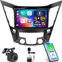 [4+64G 8Core] Android 15 Car Stereo for Hyundai Sonata 2010-2015 with Wireless Carplay & Android Auto,9 Inch Touch Screen Car Radio with GPS WiFi Bluetooth FM/RDS Radio SWC DSP 32EQ+AHD Backup Camera