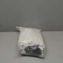 NeColorLife Velvet Square Ottoman Cover,Stretchable Footrest Stool Slipcover with Elastic Band for Rectangle and Square Storage Ottoman(Large,Off White) (L Length: 35"-45",Width: 31"-43")