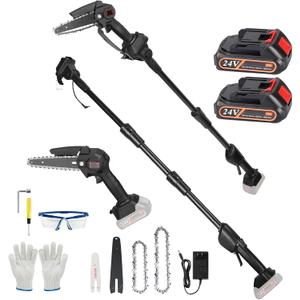 2-in-1 Cordless Pole Saw & Mini Chainsaw, Battery Powered 5.1lb Lightweight Multi-Angle & 13FT MAX Reach 6 Inch Electric Pole Saw for Tree Trimming & Branch Cutting
