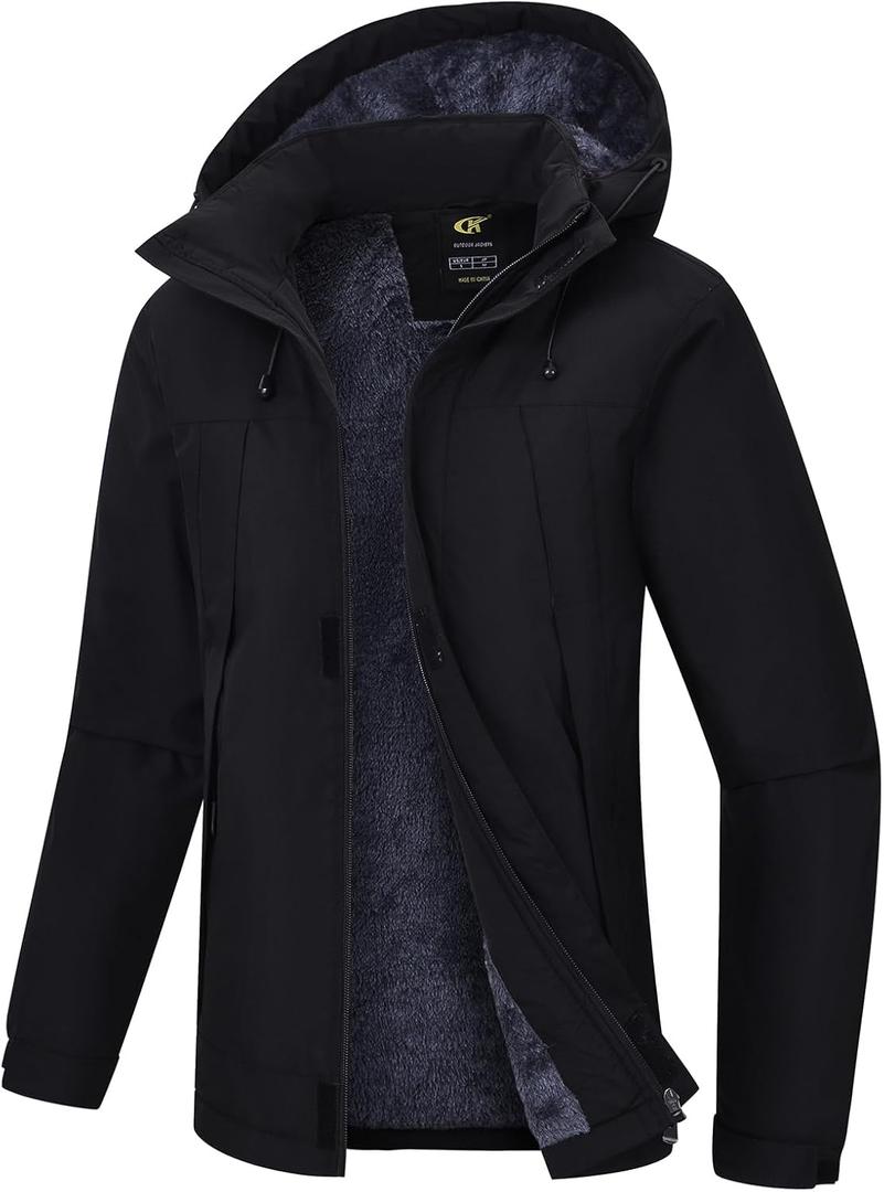 Pdbokew Women's Ski Jacket Insulated Snow Jackets for Women Black Medium