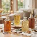 TBWIND Small Glass Bottles with Cork, 12 Pack 6oz/ 200ml Clear Glass Bottles, Assorted Vintage Embossed Designs 4 Patterns, Mini Bottles for Wedding Favors, Vanilla Extract, Oil & Vinegar