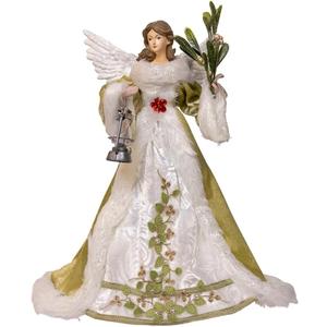 Kurt Adler 16" Mistletoe Kisses Angel Treetop