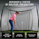 GoSports Range Cage 10 ft x 8 ft Golf Net Cage Indoor & Outdoor Golf Practice Net for Full Swing Training and Home Golf Simulator Setups