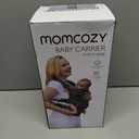 Momcozy Baby Carrier - Ergonomic, Cozy and Lightweight Carrier for 7-45lbs, Effortless to Put On, Ideal for Hands-Free Parenting, Enhanced Lumbar Support, Purehug for Infant to Toddler, Black