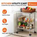 24 x 20 Inch Stainless Steel Utility Cart, Commercial Prep Cart