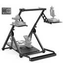 Anman Foldable Racing Flight Simulator Stand with Chair Wheel Fixed Slot