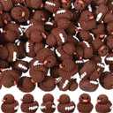 Realspring 50 Pcs Football Resin Ducks Mini Resin Ducks Bulk Micro Tiny Duck Figurines Models for Football Home Miniature Landscape Garden Party Decoration