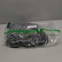 LIBERECOO Round Vinyl Fitted Tablecloth with Flannel Backing Elastic Edge Table Cover Waterproof Stain-Resistant Wipeable Tablecloths Fits 40-44" Round Tables (Black Wood)